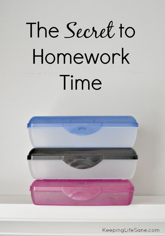 The Secret to Homework Time
