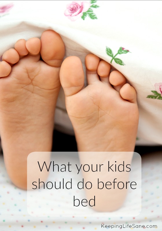 What your kids should do before bed