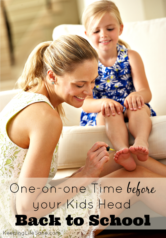 One-on-one Time with your Kids Head Back to School