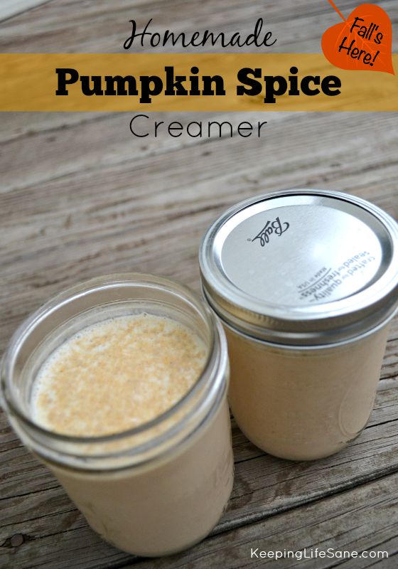 Homemade Pumpkin Spice Coffee Creamer