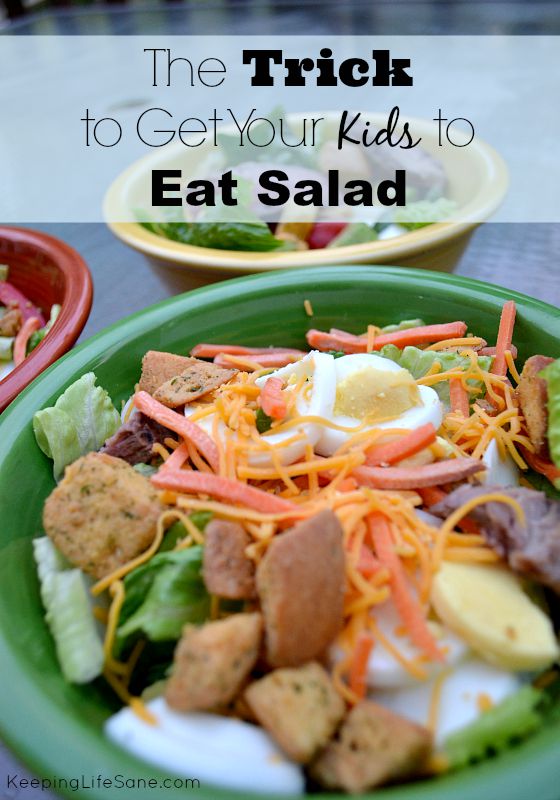 My kids love salad now, but it didn't use to be that way. Try this trick and your kids will eat it!