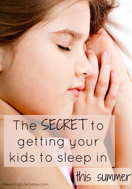 The secret to getting your kids to sleep in this summer