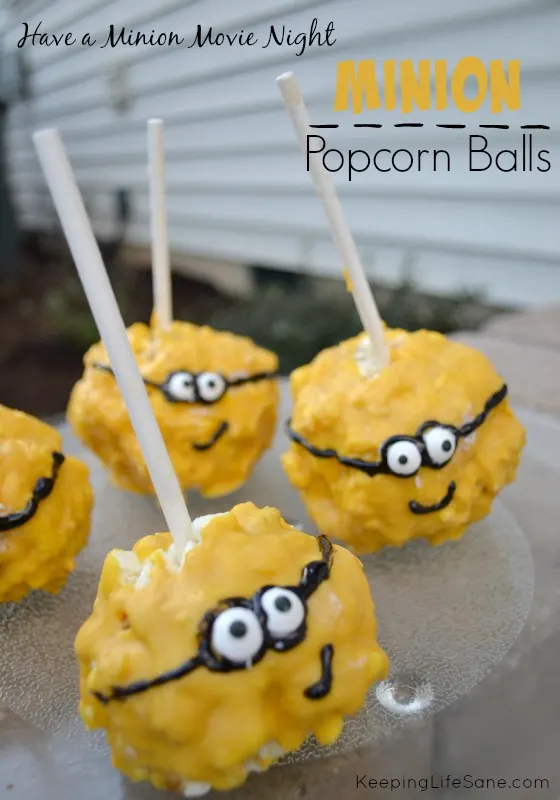 Minion Popcorn Balls