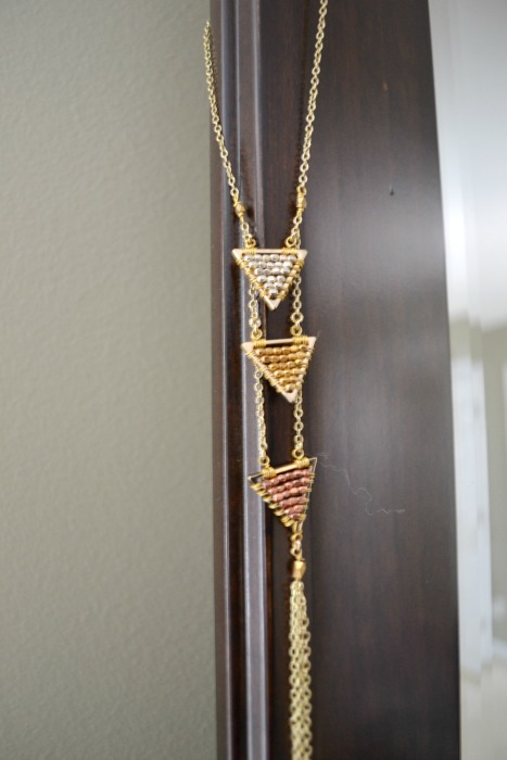 Serra Triple Triangle Tassel Necklace