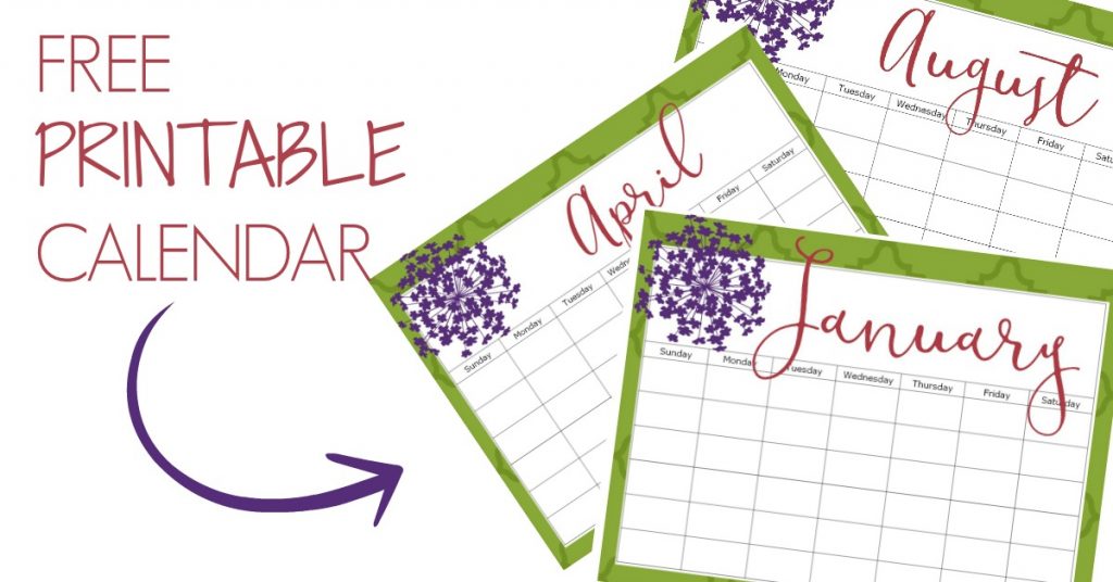 Stay organized this year and get this printable blank calendar for FREE!