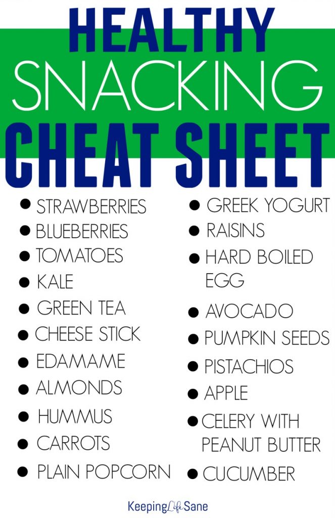 Healthy snacking is hard to do when you're busy and on the go. Here are some great tips and a FREE printable to keep you on the right track.