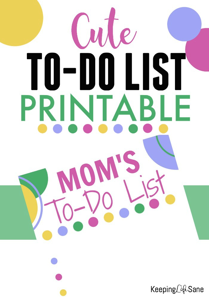 Here's a great way to get organized! Get this FREE to-do printable and start keeping all the things you need to do in one place!