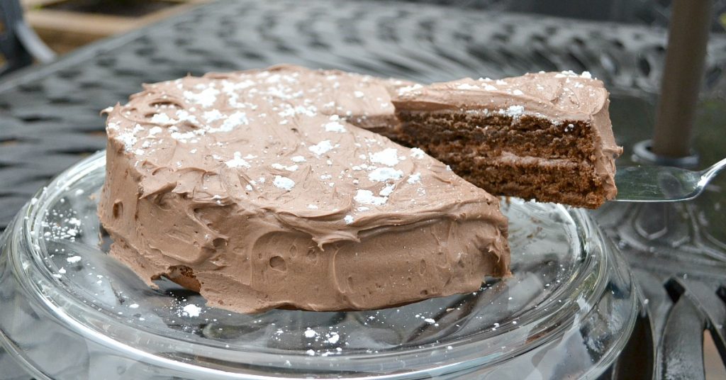 Here's a delicious and moist double layer CHOCOLATE BUTTERMILK CAKE. Perfect for any birthday or special occasion. The best part- NO EGGS!
