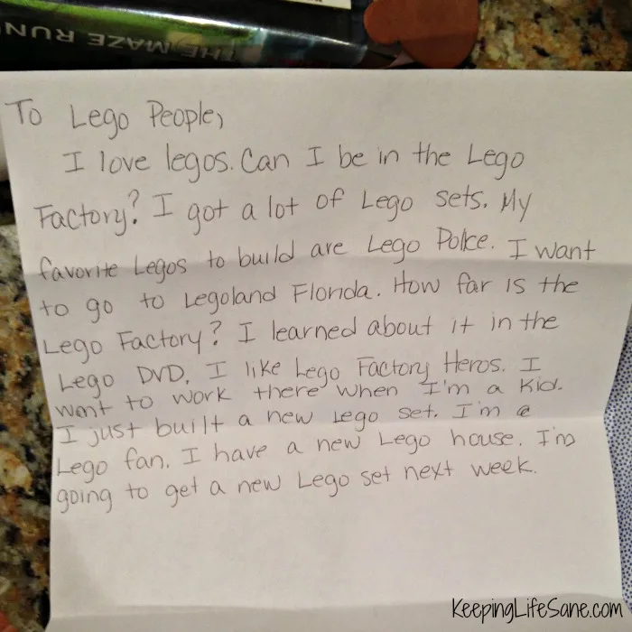 Have your kids write letters