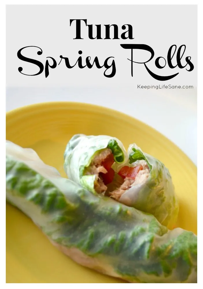 Instead of take-out, try making these delicious tuna spring rolls.