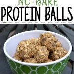 green bowl with protein balls