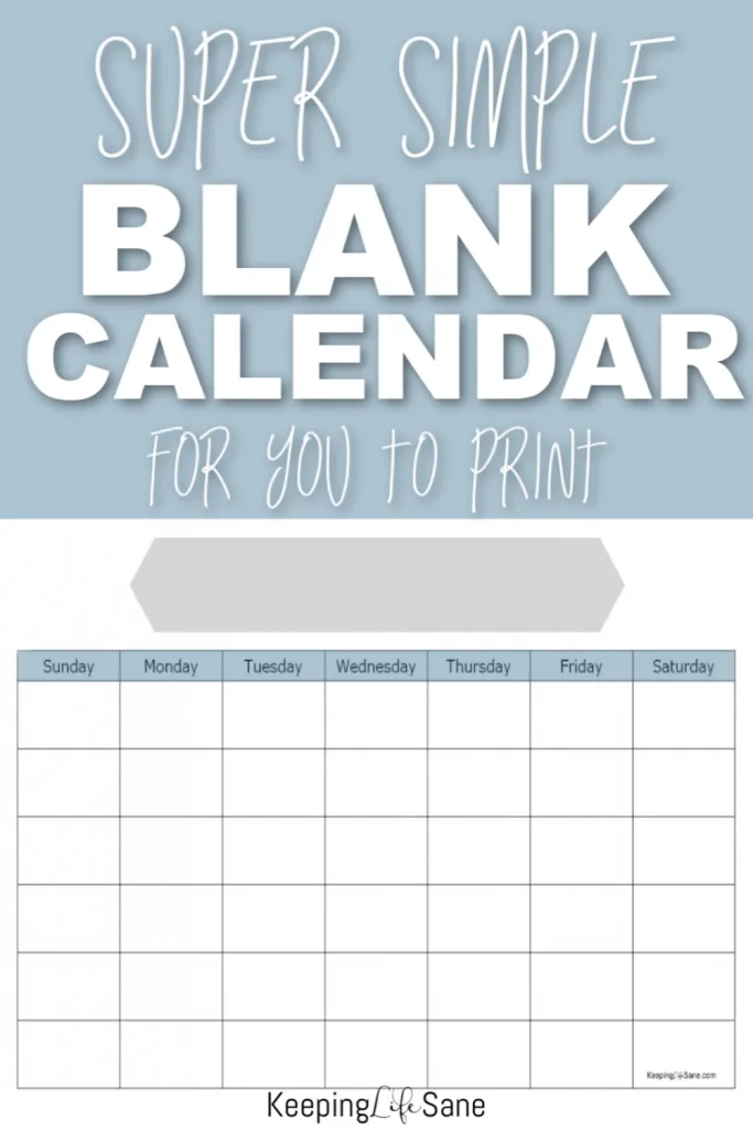example of free blank calendar printable