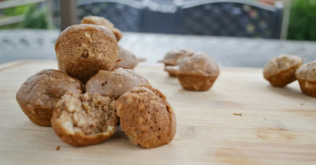 These Mini Chocolate Banana Muffins are a fantastic breakfast or afternoon snack.