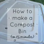 Upside down Rubbermaind bin with holes drilled in the bottom.