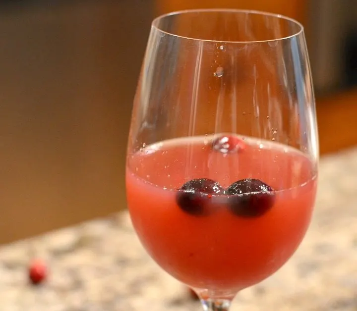 This cranberry sangria is the BEST!! I love that this can be made before the guests arrive.