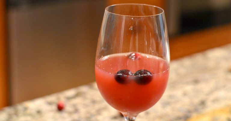 This cranberry sangria is the BEST!! I love that this can be made before the guests arrive.