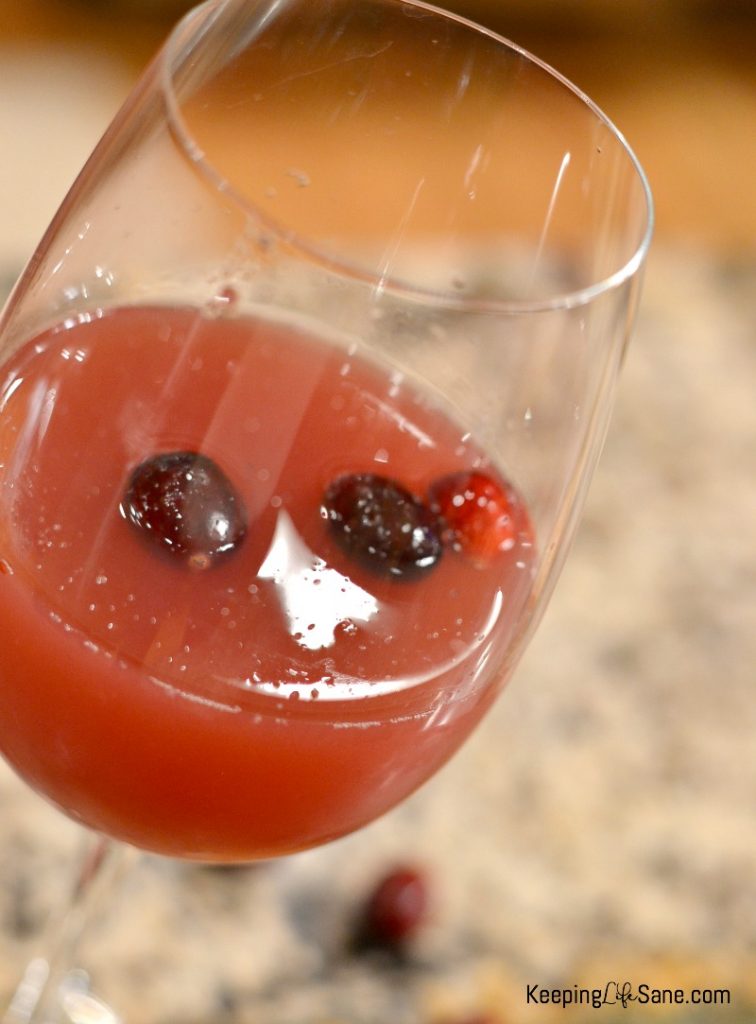 This cranberry sangria is the BEST!! I love that this can be made before the guests arrive.