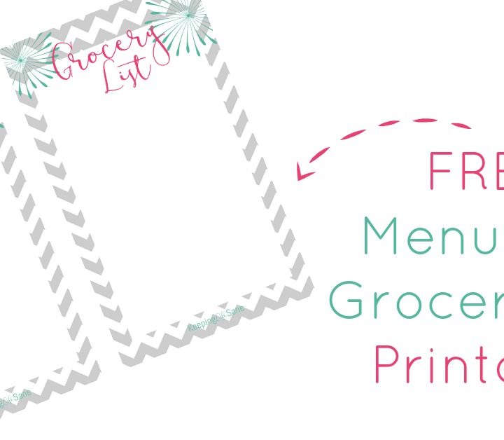 Here's a cute little menu and grocery list printable that you can download to your computer and print out whenever you need it.