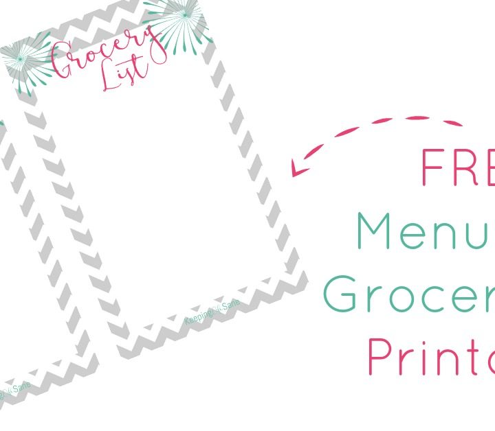 Here's a cute little menu and grocery list printable that you can download to your computer and print out whenever you need it.