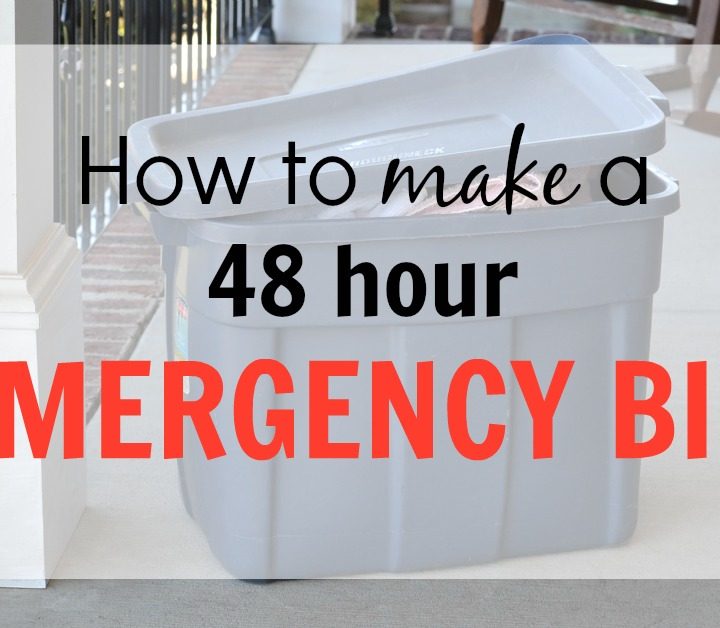 Here's a quick guide on how to make a 48 hour emergency bin in case you have to leave your house quickly because of a natural disaster.