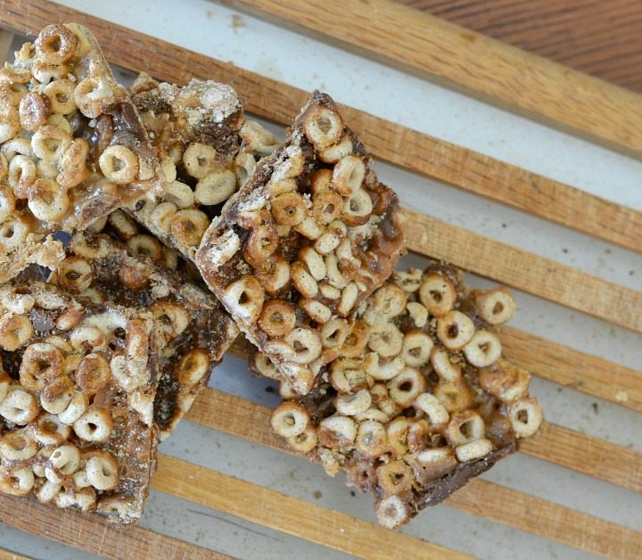 My kids love making these cereal bars. They are so yummy, delicious and EASY to make. There isn't a mess to clean up either!