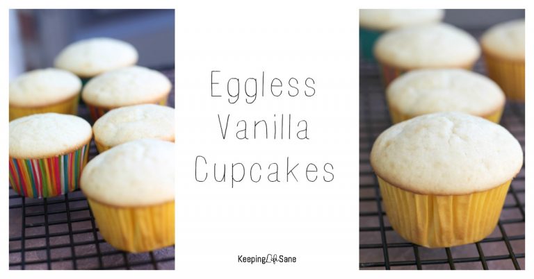 closeup of vanilla cupcakes on a cooling rack