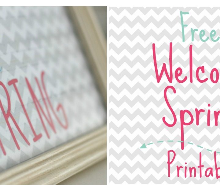Spring is right around the corner. Here’s a great Welcome Spring free printable that you can print at home to decorate your mantel or coffee table.