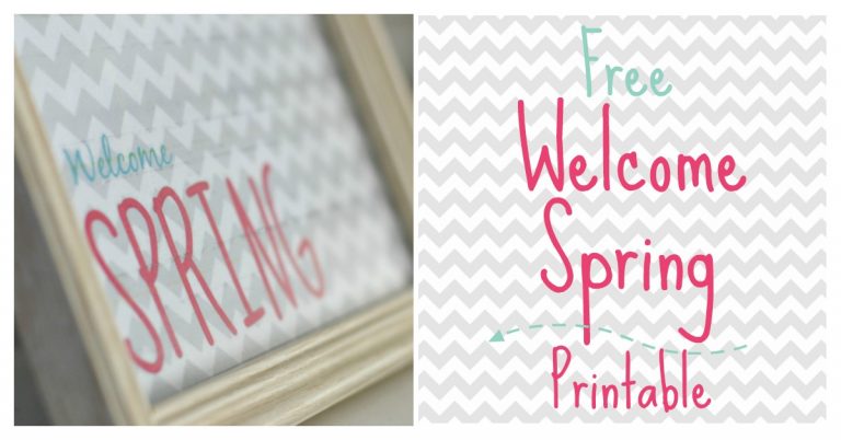 Spring is right around the corner. Here’s a great Welcome Spring free printable that you can print at home to decorate your mantel or coffee table.