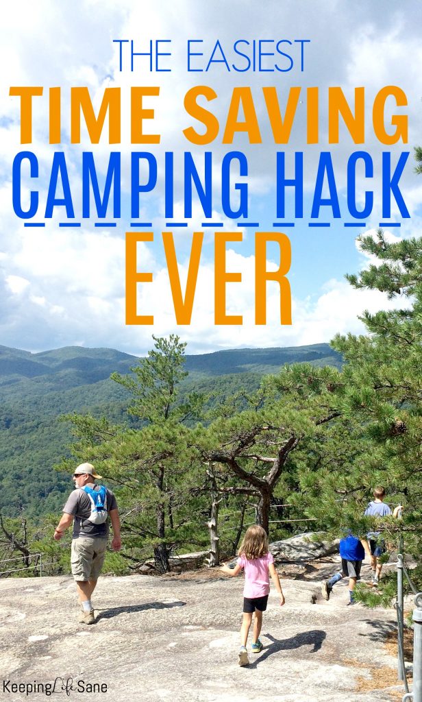 Does your family like to camp? Here's a great camping packing hack that will save you tons of time so you can take those last minute trips! This packing time saver will make your camping trip much easier.