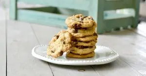 Do you have an egg allergy? Did you run out of eggs? You'll want to save this recipe. These are the BEST eggless chocolate chip cookies EVER!