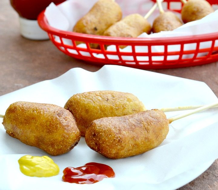 These homemade corn dogs are the BOMB! The best part is that this recipe is egg free! My kids gave them two thumbs up and begged for more.