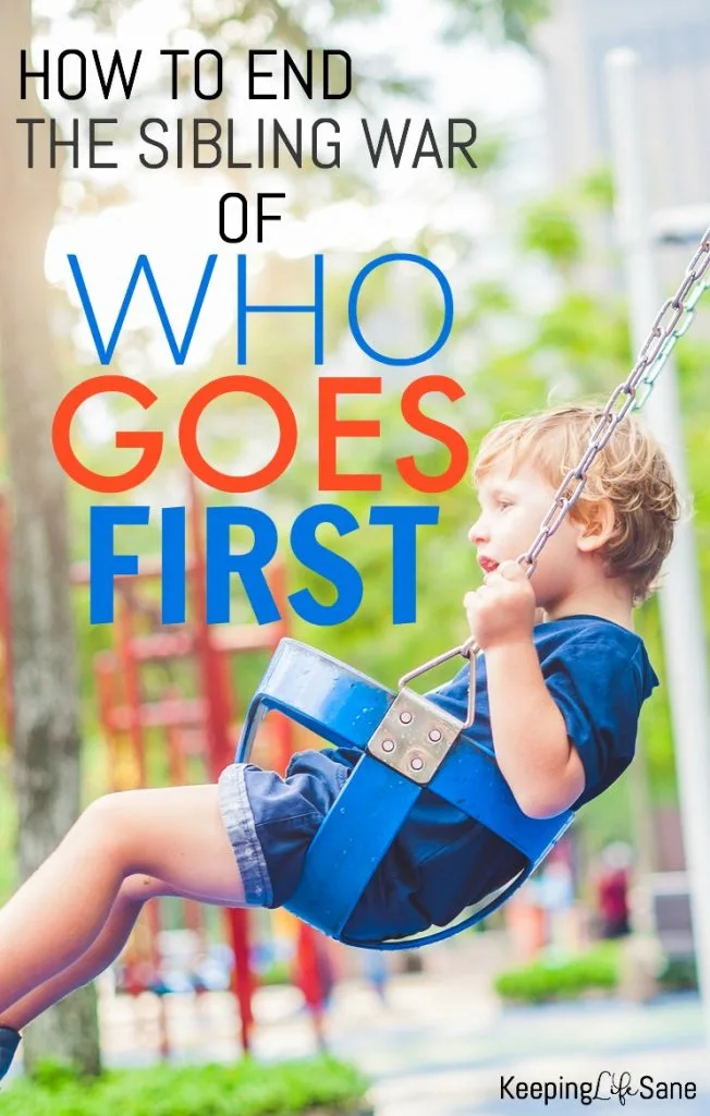 If you have more than two kids, then I know arguing is happening in your family. Here's how to end the sibling war over who goes first.