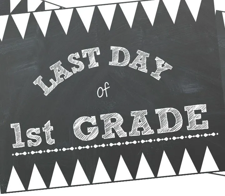 You are going to love this last day of school printable. Just print it out and you have the perfect prop for you last day of school photo shoot.