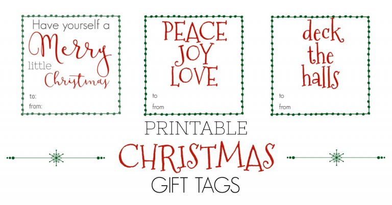 Get these FUN printable Christmas gift tags! You can print them right from your computer at home for FREE. Merry Christmas!
