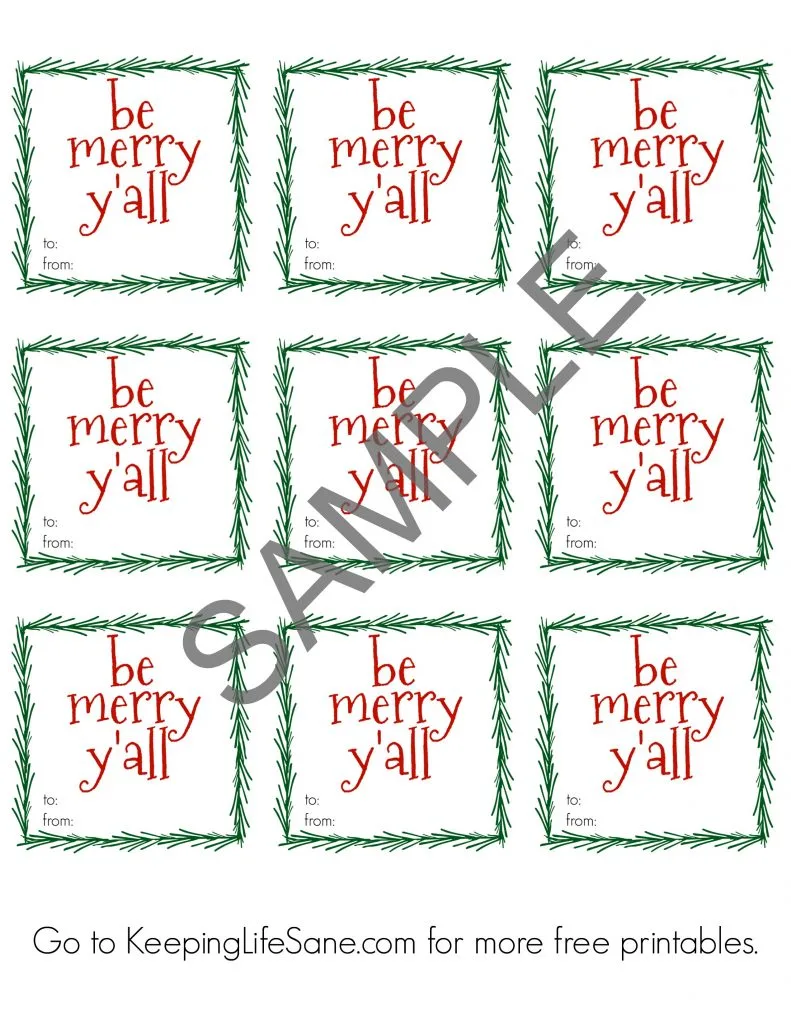 I know you NEED these cute southern Christmas gift tags! You can print them out for FREE just in time for the holidays.