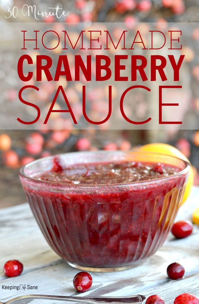 So many people take shortcuts and buy canned cranberry sauce. Here's a SUPER EASY cranberry sauce that takes less than 30 minutes.