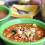 Who doesn't love soup on a cold winter day? This hamburger tomato soup is fantastic and so easy. Cook it on the stove top or slow cooker.
