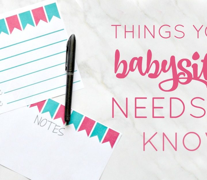 You may be wondering what things your babysitter needs to know before you leave the house & how to organize it all. Don't forget to grab this great printable too!