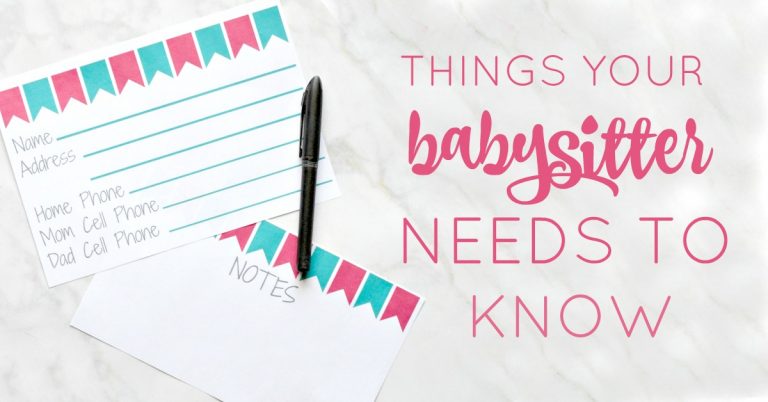 You may be wondering what things your babysitter needs to know before you leave the house & how to organize it all. Don't forget to grab this great printable too!