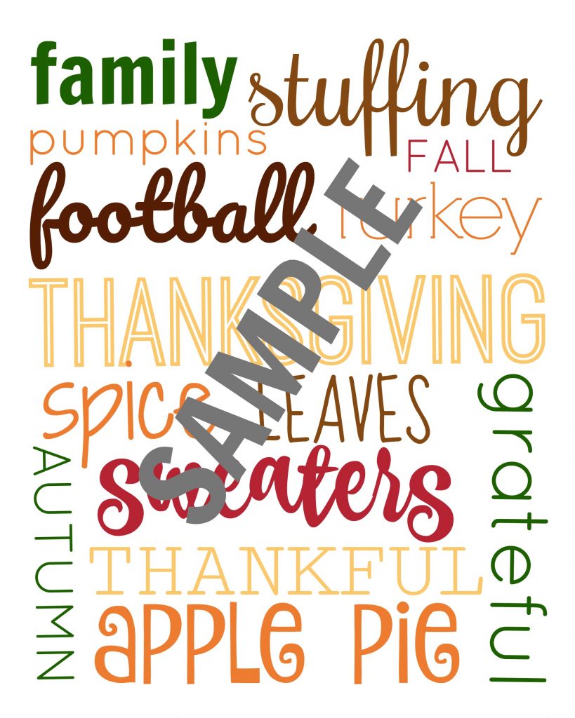 sample of fall printable