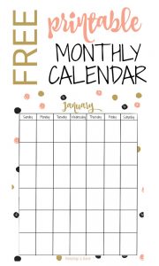 Vertical Calendar {FREE to Print} - Keeping Life Sane
