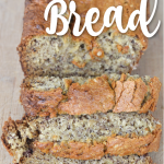 closeup view on sliced eggless banana bread