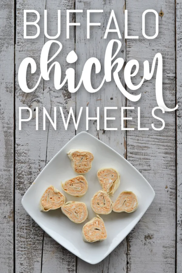 This super easy buffalo chicken pinwheel recipe is great for parties or just a regular snack. You probably have the ingredients in your kitchen right now.