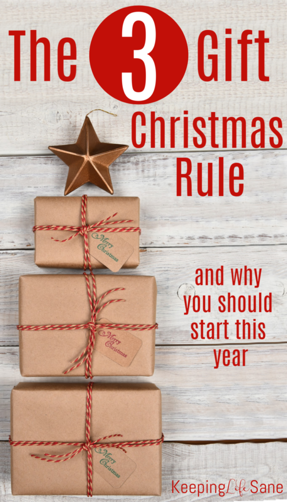 The Three Christmas Gift Rule Keeping Life Sane