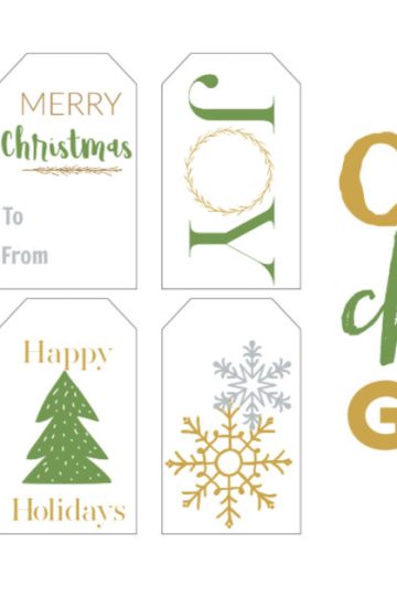 These are the cutest green and gold Christmas gift tags. Save some money this year and click over and print them out for free.