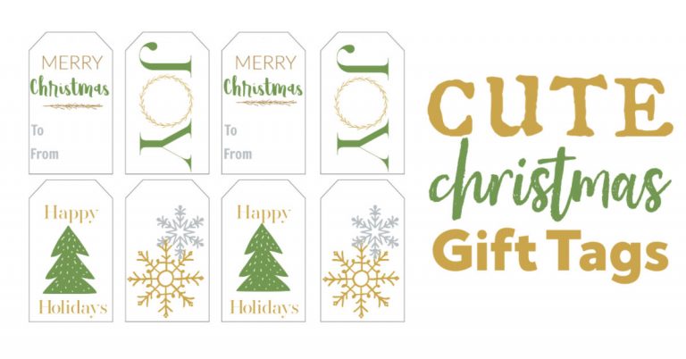 These are the cutest green and gold Christmas gift tags. Save some money this year and click over and print them out for free.