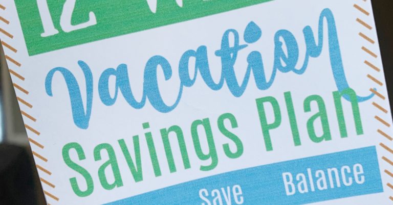 You may be wondering, "How do I save for vacation?" Learn about this REALISTIC vacation savings challenge. It's comes with a cute printable to help make saving easy.