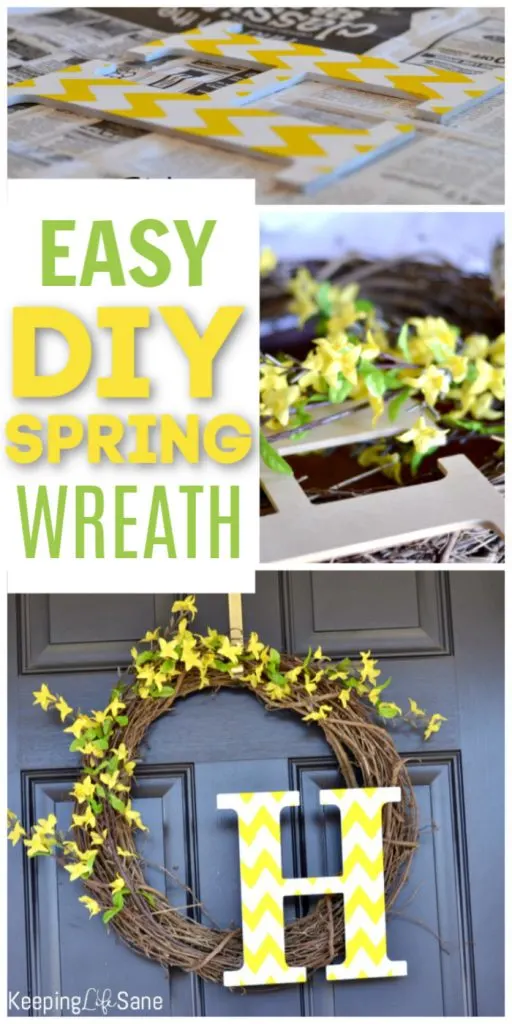 Here's an easy DIY spring wreath with initial for people who aren't crafty! It only takes a few steps to have a great looking door and it's inexpensive.