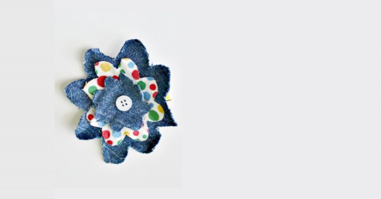 Everyone has some old jeans laying around their house. Don't let them go to waste and make this denim hair bow with recycled jeans.