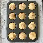 Mini muffins are always a hit and these were gone within 10 minutes! These mini applesauce muffins are so light and fluffy with a little sugar and cinnamon on top! YUM!